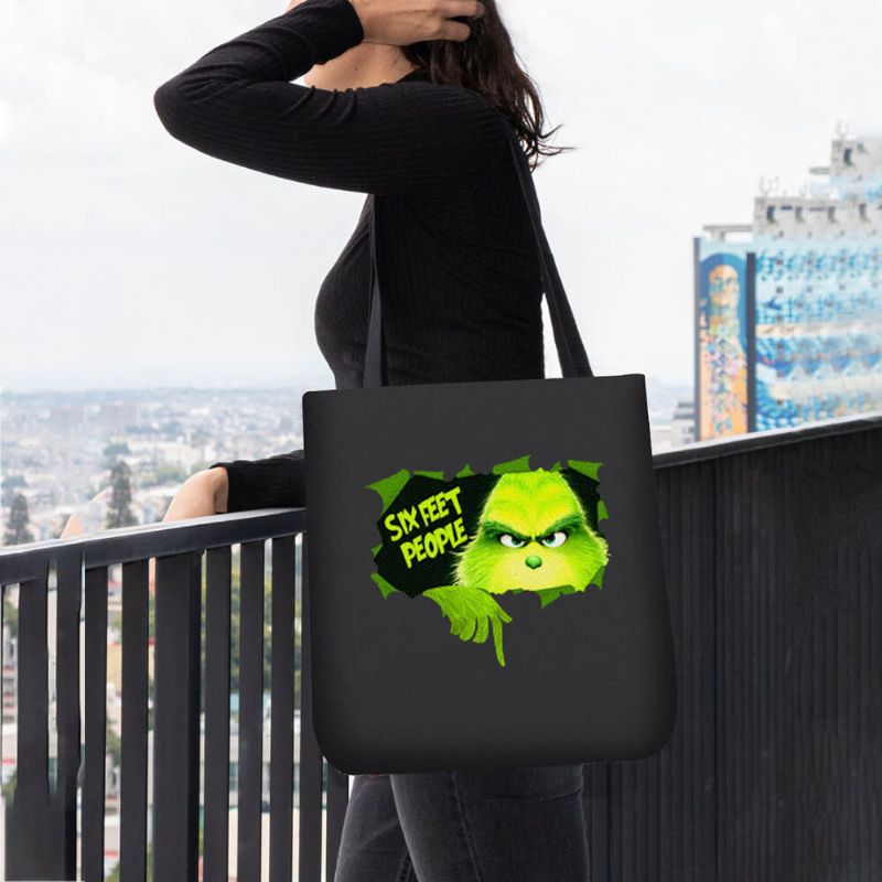 Frauen Fühlte Niedliche Cartoon-grün-monster-muster Umhängetasche Handtasche Tote