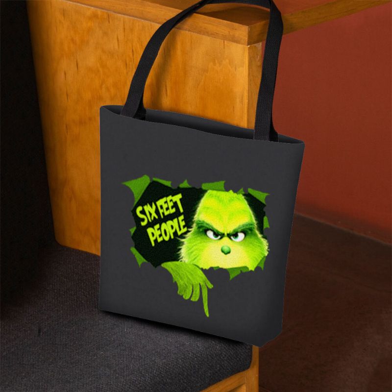 Frauen Fühlte Niedliche Cartoon-grün-monster-muster Umhängetasche Handtasche Tote