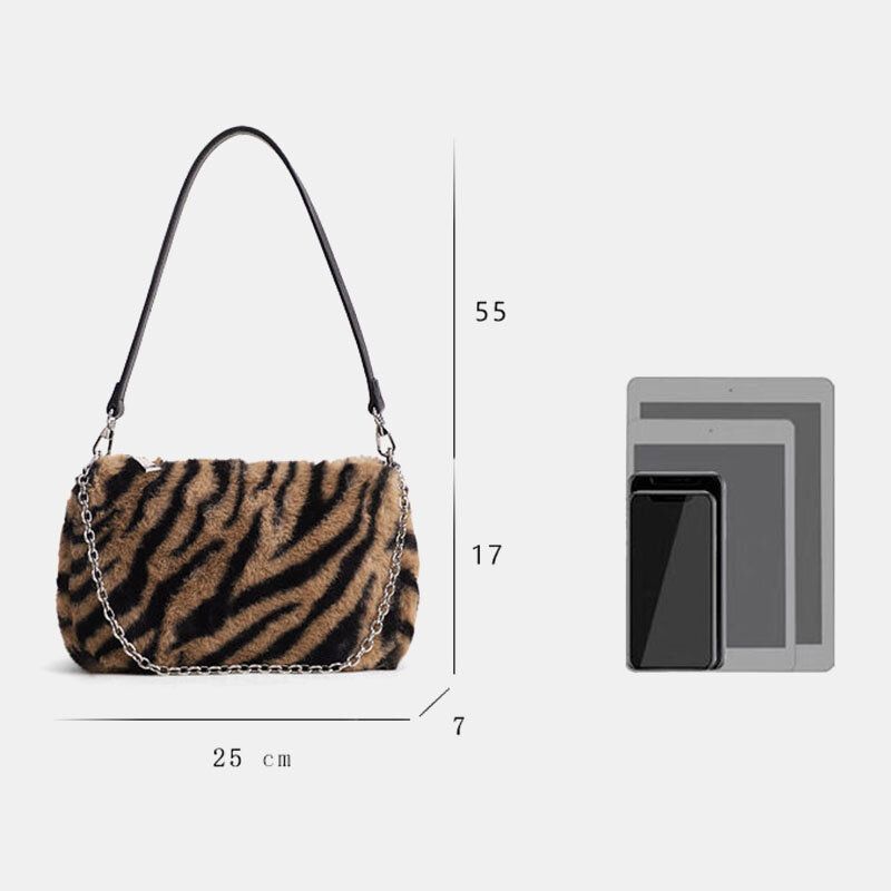 Frauen Fühlten Sich Weich Beiläufige Mode-leopard-muster-unterarm-mini-allgleiches-handtaschen-umhängetasche