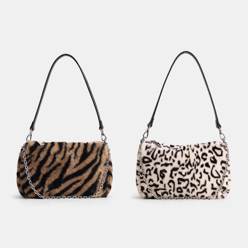 Frauen Fühlten Sich Weich Beiläufige Mode-leopard-muster-unterarm-mini-allgleiches-handtaschen-umhängetasche