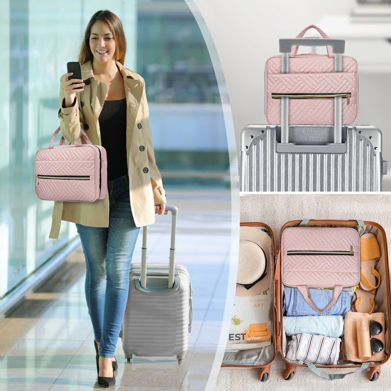 Frauen-kunstleder-elegante Reisetasche Mit Großem Fassungsvermögen Tragbar Überall Aufhängbar Leichte Make-up-tasche