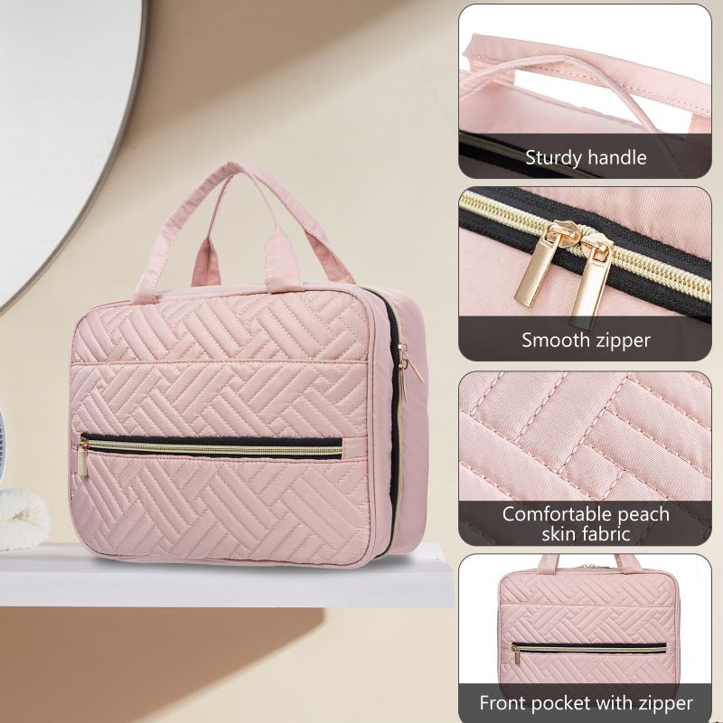 Frauen-kunstleder-elegante Reisetasche Mit Großem Fassungsvermögen Tragbar Überall Aufhängbar Leichte Make-up-tasche