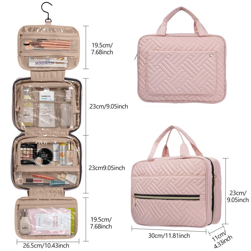 Frauen-kunstleder-elegante Reisetasche Mit Großem Fassungsvermögen Tragbar Überall Aufhängbar Leichte Make-up-tasche