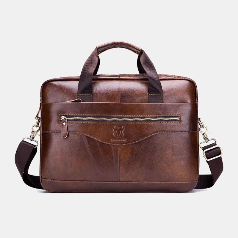 Herren-handtasche Aus Echtem Leder Business-tasche Laptoptasche Mit Großem Fassungsvermögen Für Das Büro