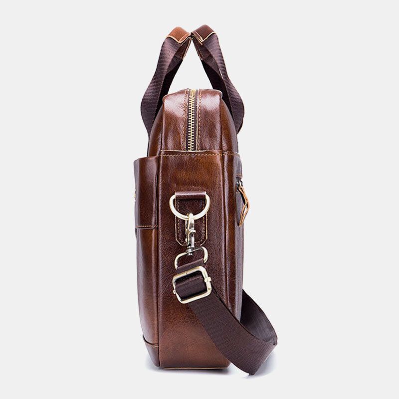 Herren-handtasche Aus Echtem Leder Business-tasche Laptoptasche Mit Großem Fassungsvermögen Für Das Büro