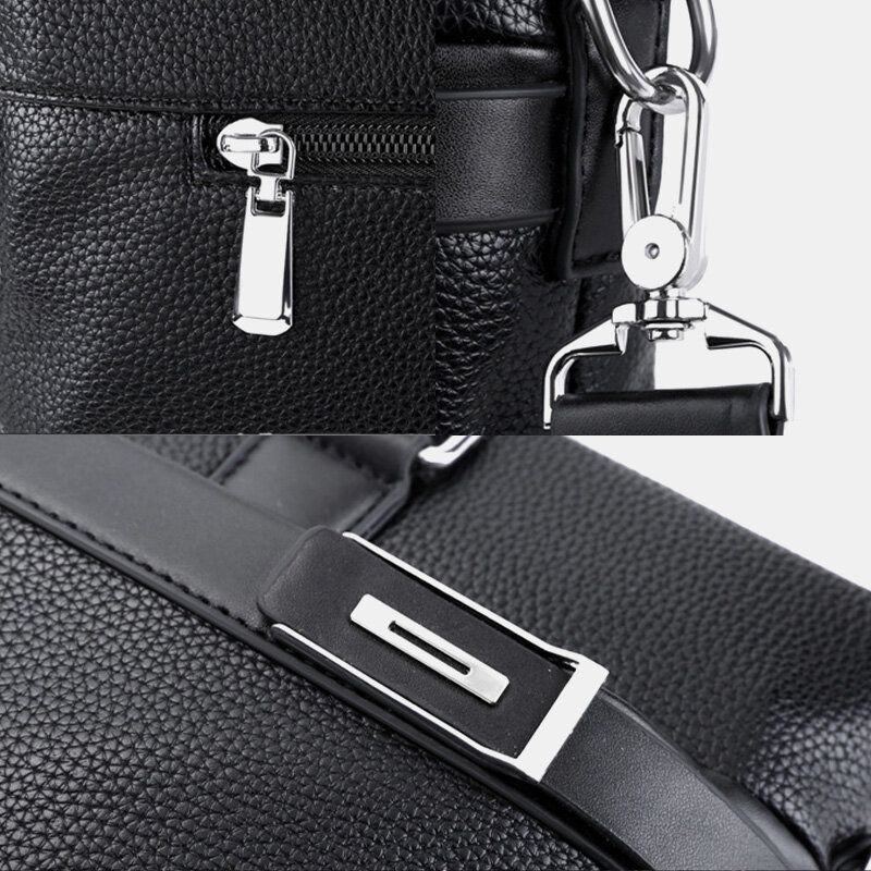 Herren Kunstleder Business 15.6 Zoll Laptoptasche Aktentasche Handtasche Umhängetasche