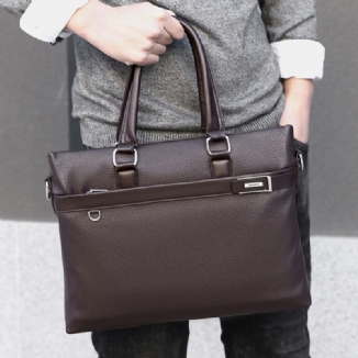 Herren Kunstleder Business 15.6 Zoll Laptoptasche Aktentasche Handtasche Umhängetasche