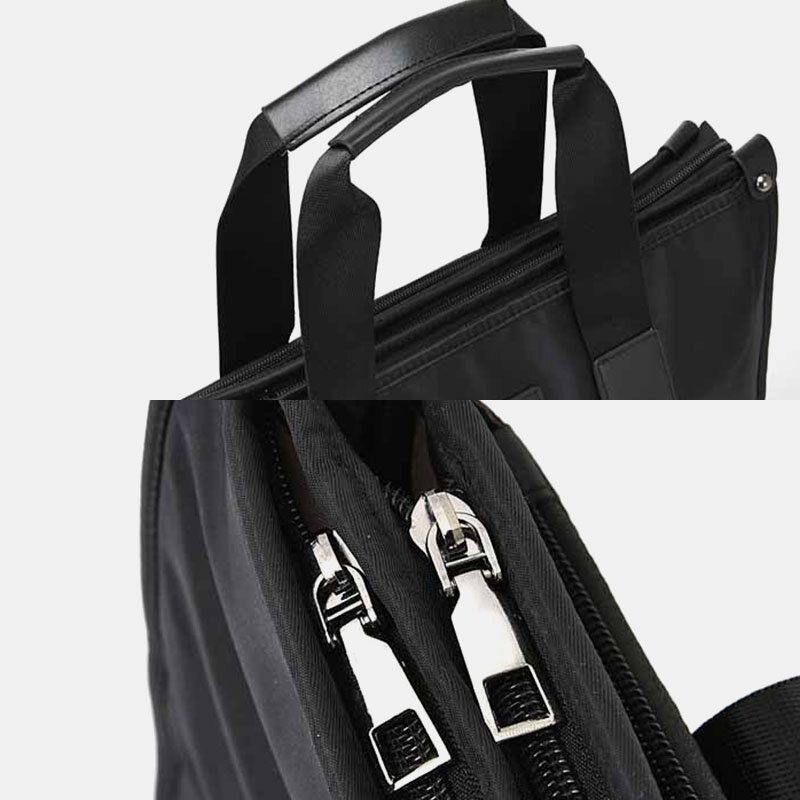 Herren Nylon Wasserdichte 14 Zoll Laptoptasche Mehrlagige Aktentaschen Handtasche Umhängetasche