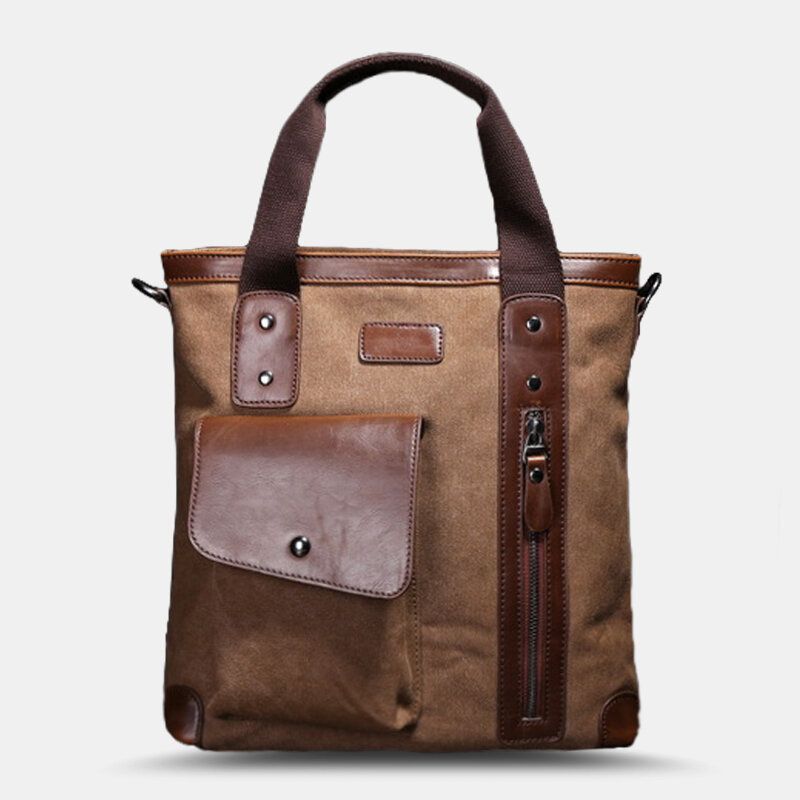 Männer Casual Wild Große Kapazität Handtasche Canvas 6.3 Zoll Handytasche Umhängetasche