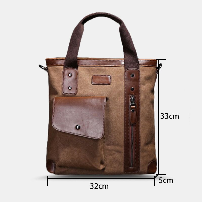 Männer Casual Wild Große Kapazität Handtasche Canvas 6.3 Zoll Handytasche Umhängetasche