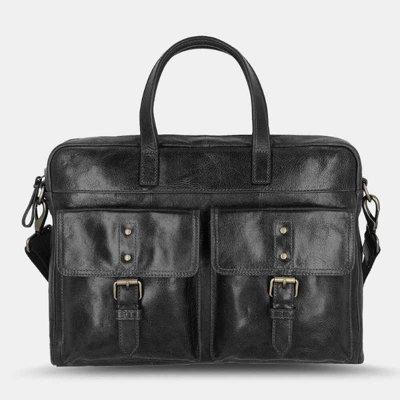 Männer Pu-leder Vintage Bussiness Vielseitige Multi-taschen Lehrertasche Aktentasche Multifunktions-umhängetasche Handtasche