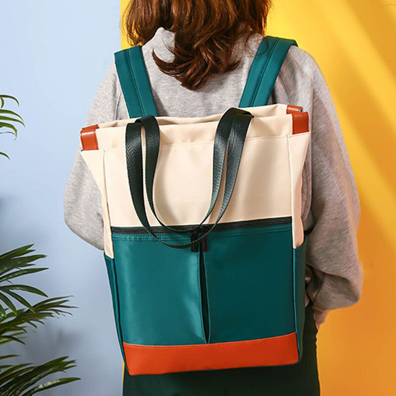 Multifunktions-patchwork-schultasche Für Damen Wasserdichter Reiserucksack