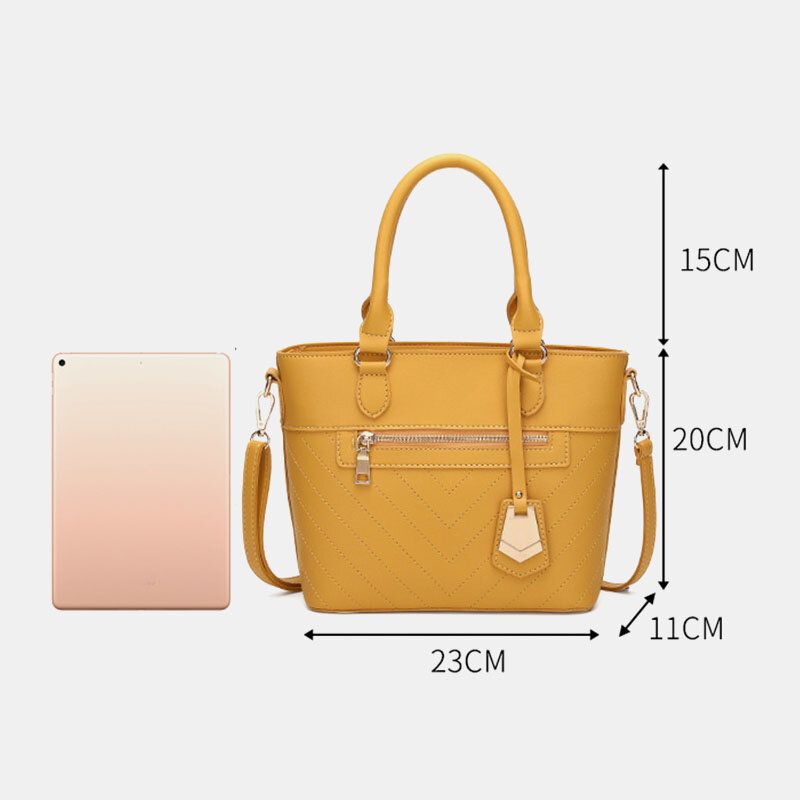 Solide Pendlertasche Mit Mehreren Taschen Für Damen Umhängetasche Umhängetasche Handtasche