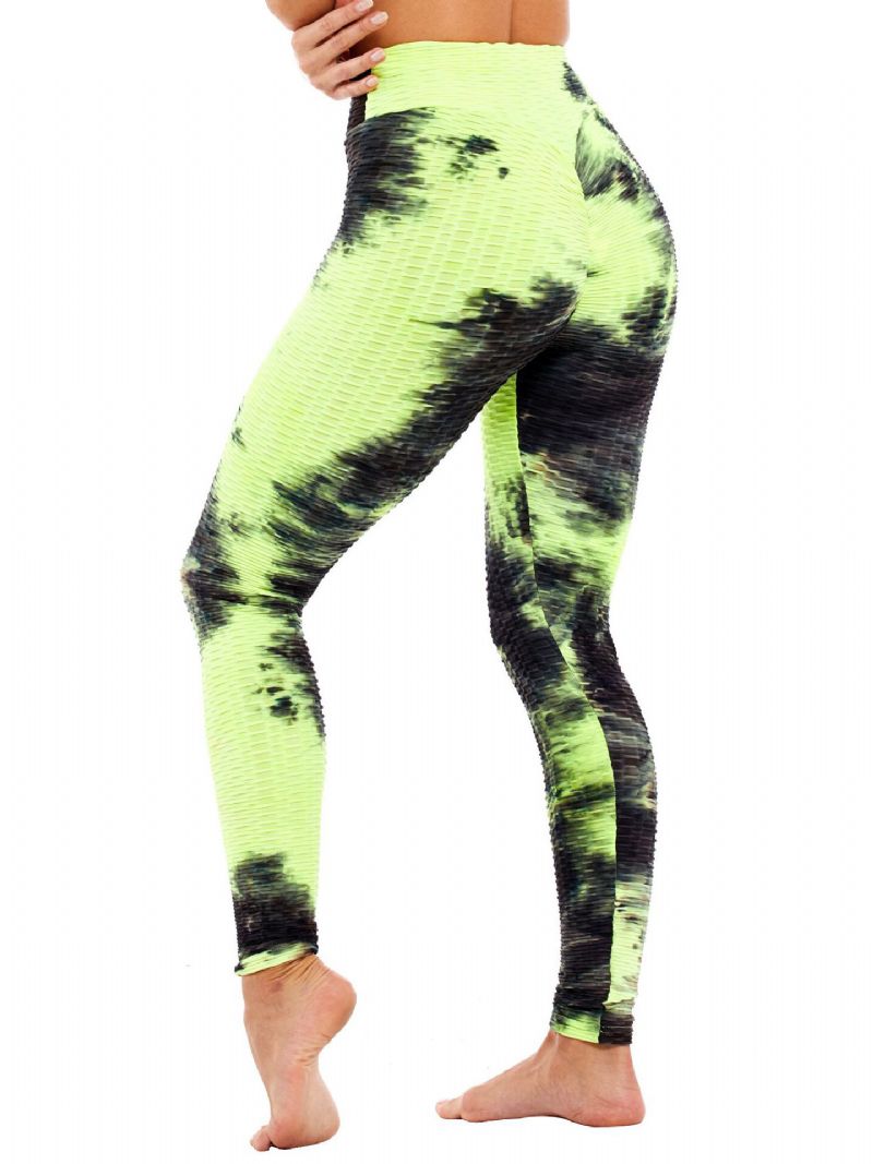 Tie-dye Random Print High Waist Slim Sport Yoga Casual Leggings Für Damen