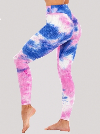 Tie-dye Random Print High Waist Slim Sport Yoga Casual Leggings Für Damen