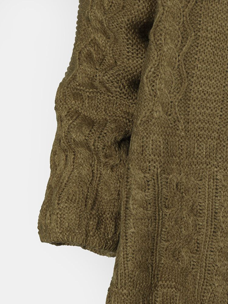 Einfarbige Strickpullover-strickjacken Für Herren