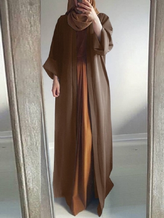 Frauen-weinlese-normallack-lose Beiläufige Strickjacke Abaya Kaftan Langarm-robe