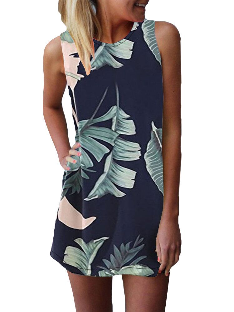 Freizeitblumen Mit V-ausschnitt Locker Sitzendes Sommerkleid Für Damen