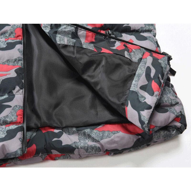 Herren-camouflage-patchwork-weste Mit Abnehmbarer Kapuze Und Dicker Warmer Wattierung