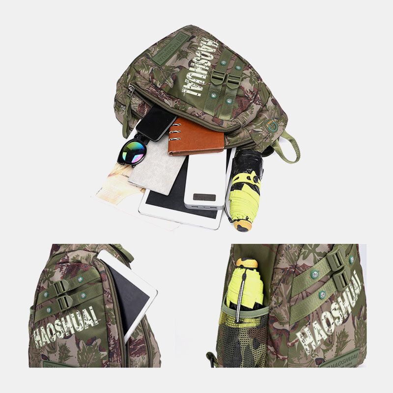 Herren Camouflage Multifunktionale Wasserdichte Sport-brusttasche Mit Großer Kapazität Umhängetasche Umhängetasche Rucksack