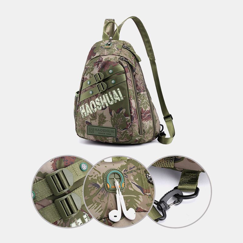 Herren Camouflage Multifunktionale Wasserdichte Sport-brusttasche Mit Großer Kapazität Umhängetasche Umhängetasche Rucksack