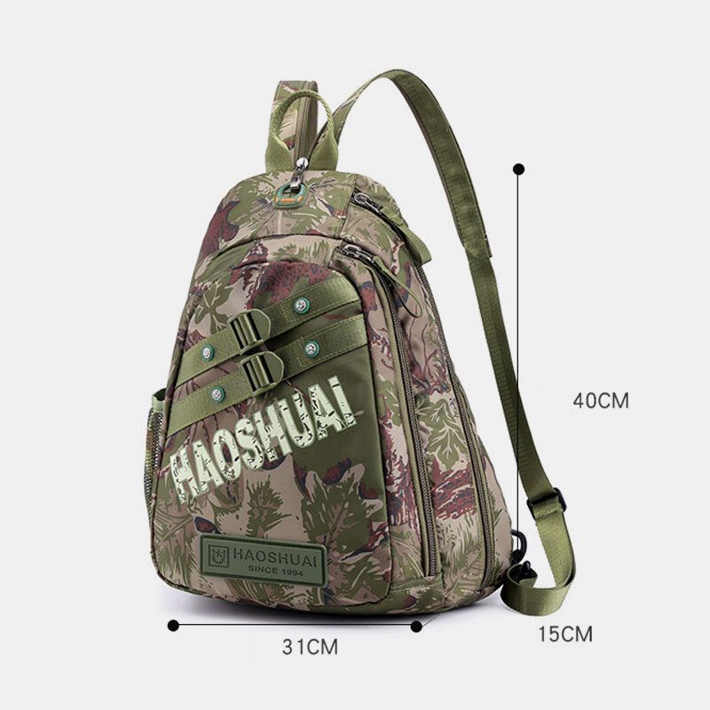 Herren Camouflage Multifunktionale Wasserdichte Sport-brusttasche Mit Großer Kapazität Umhängetasche Umhängetasche Rucksack