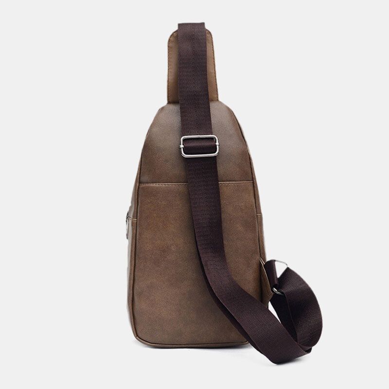 Herren Große Kapazität Kopfhörerloch Business Multi-pocket Crossbody Bag Chest Bag Sling Bag