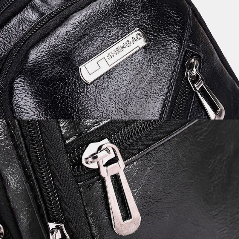 Herren Kopfhörerloch Business Umhängetasche Mit Mehreren Taschen Brusttasche Schultertasche