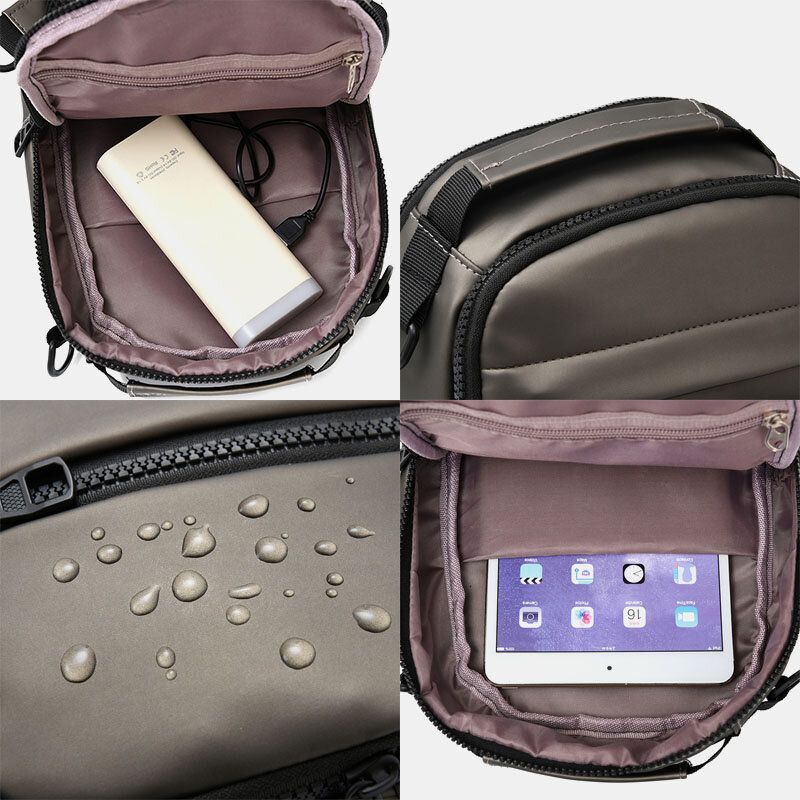 Herren Polyester Multi-carry Mittlere Kapazität Mit Usb-aufladung Brusttasche Umhängetasche