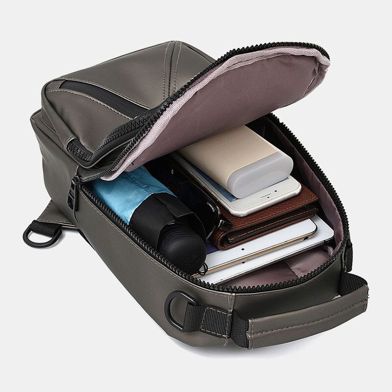 Herren Polyester Multi-carry Mittlere Kapazität Mit Usb-aufladung Brusttasche Umhängetasche