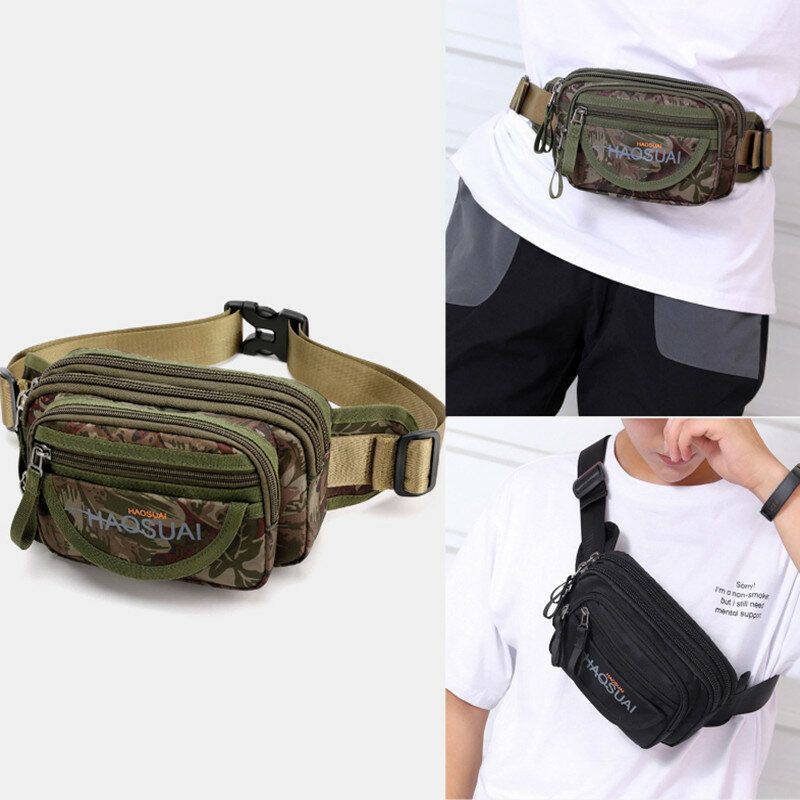 Herren Wasserdichte Multi-pocket Camouflage Outdoor Brusttasche Gürteltasche Sling Bag