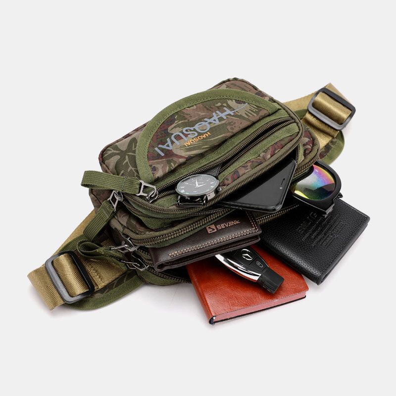 Herren Wasserdichte Multi-pocket Camouflage Outdoor Brusttasche Gürteltasche Sling Bag