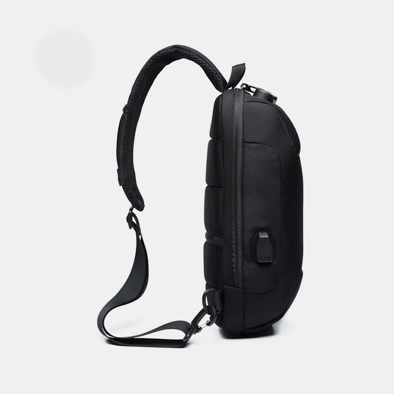 Männer Anti-diebstahl-usb-lade Mehrschichtige Wasserdichte Umhängetasche Brusttasche Sling Bag