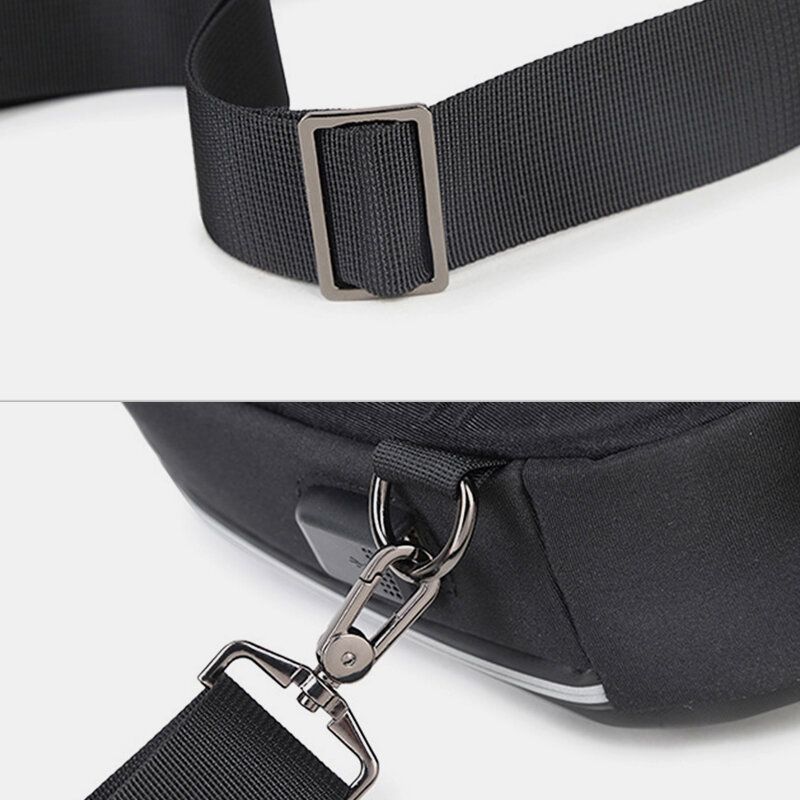 Männer Große Kapazität Usb-aufladung Mehrschichtige Wasserdichte Umhängetasche Brusttasche Sling Bag