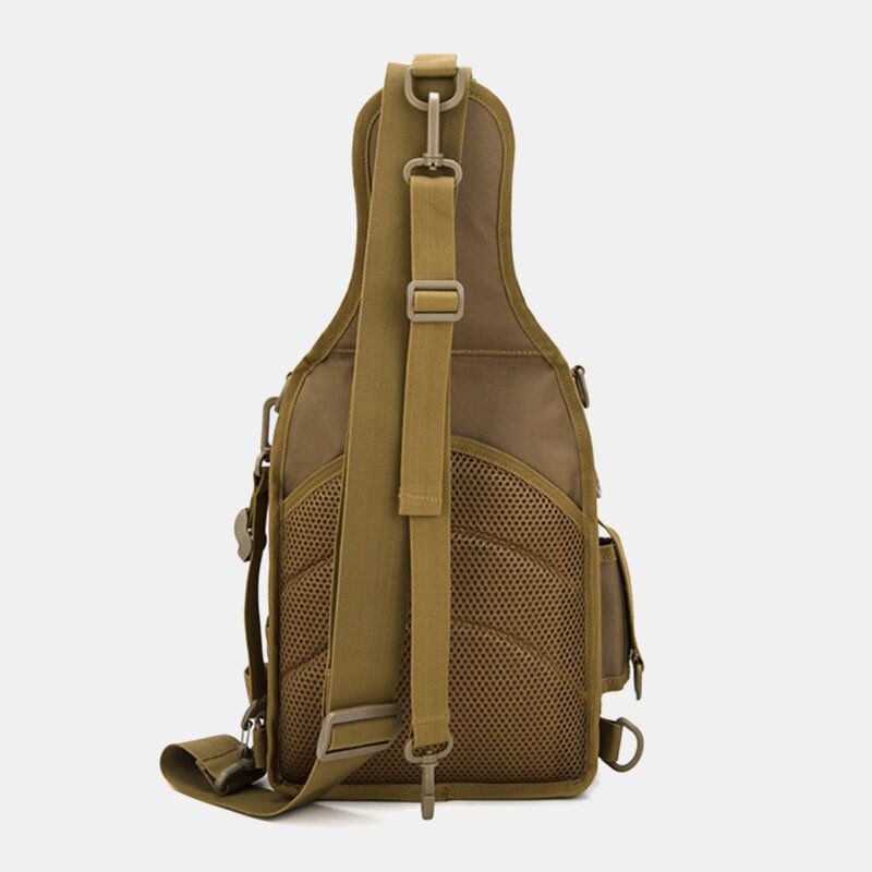 Männer Nylon Camouflage Multifunktions Große Kapazität Outdoor Angeln Umhängetaschen Brusttasche Taktische Tasche