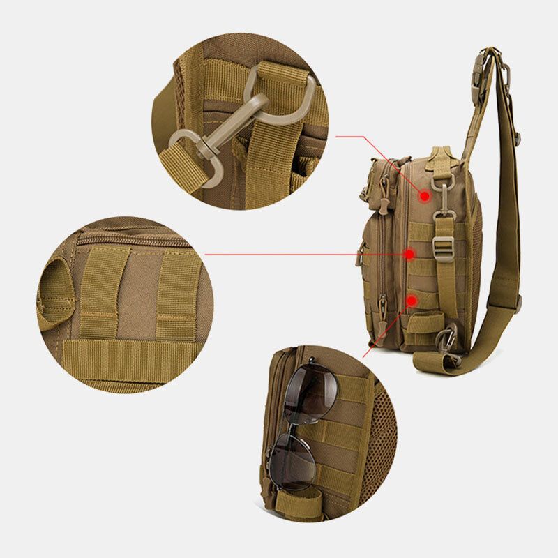 Männer Nylon Camouflage Multifunktions Große Kapazität Outdoor Angeln Umhängetaschen Brusttasche Taktische Tasche