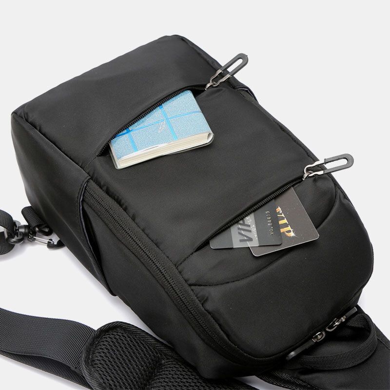 Männer Oxford Große Kapazität Usb-aufladung Mehrschichtige Wasserdichte Umhängetasche Brusttasche Sling Bag