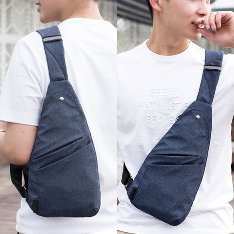 Männer Polyester Große Kapazität Multi-pocket Wasserdicht Casual Umhängetasche Brusttasche Sling Bag