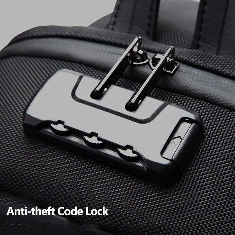 Männer Usb-aufladung Anti-diebstahl-codeschloss Brusttasche Multifunktionale Outdoor-reise-umhängetasche Mit Großer Kapazität