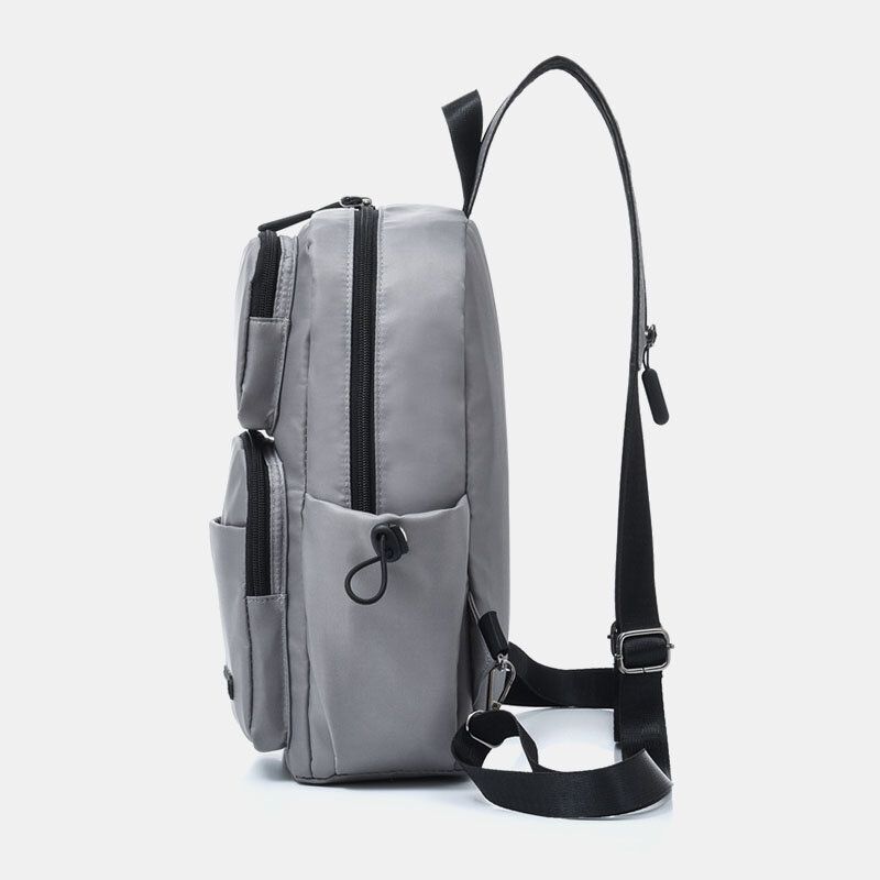 Männer Usb-aufladung Multi-carry Multi-layer Wasserdichte Umhängetasche Brusttasche Sling Bag Rucksack