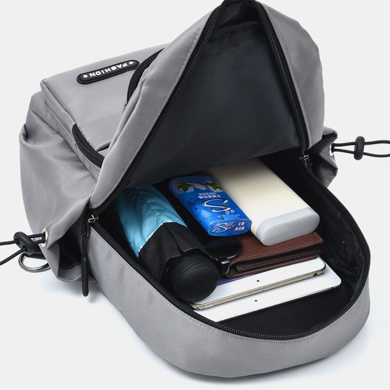 Männer Usb-aufladung Multi-carry Multi-layer Wasserdichte Umhängetasche Brusttasche Sling Bag Rucksack