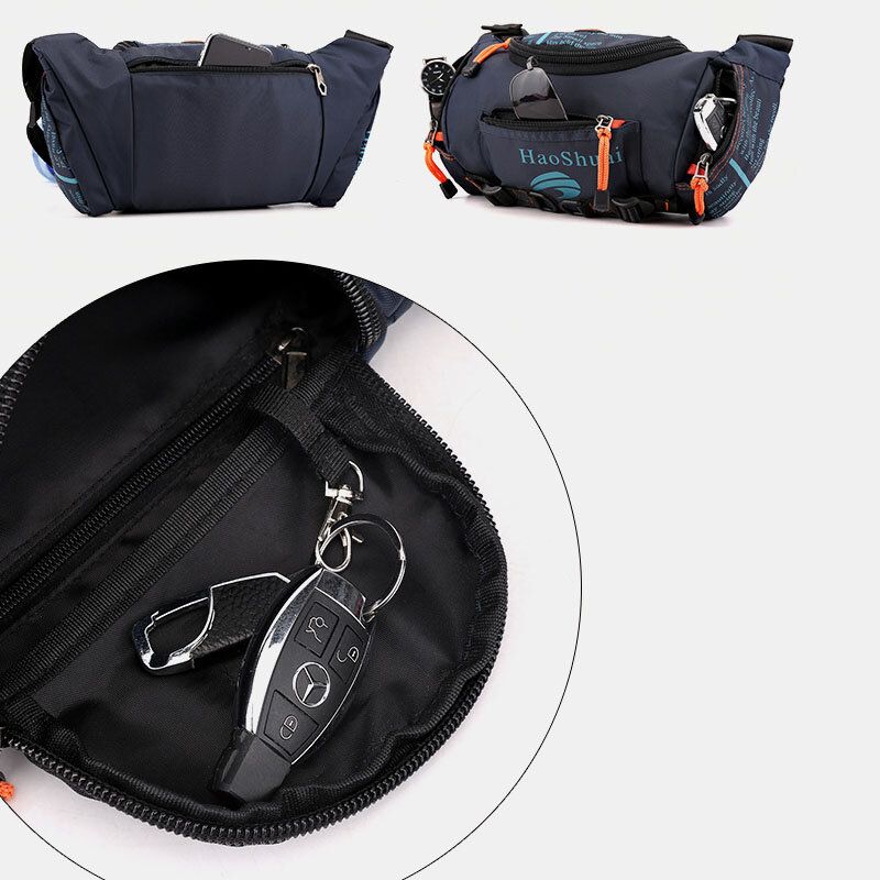 Wasserdichte Outdoor-kopfhörerstecker-umhängetasche Für Herren Brusttasche Sling Bag