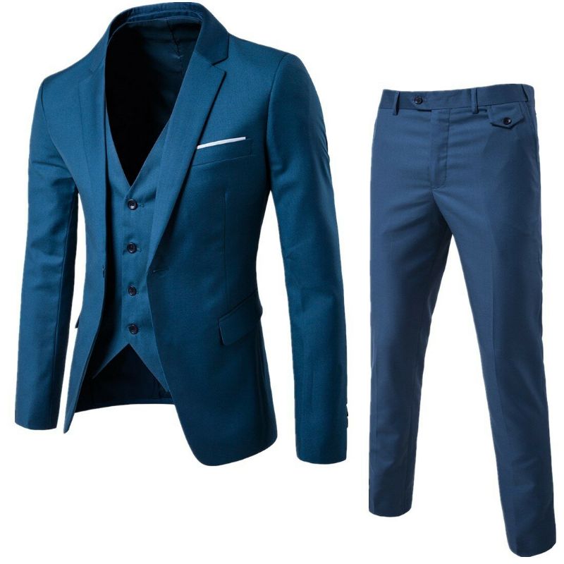 Hochwertiger Dreiteiliger Business-casual-blazer Für Herren