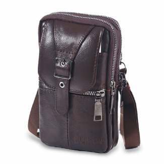 Herren-rindsleder-vintage-gürteltasche Tragbare Outdoor-sport-handy-gürteltasche Umhängetasche