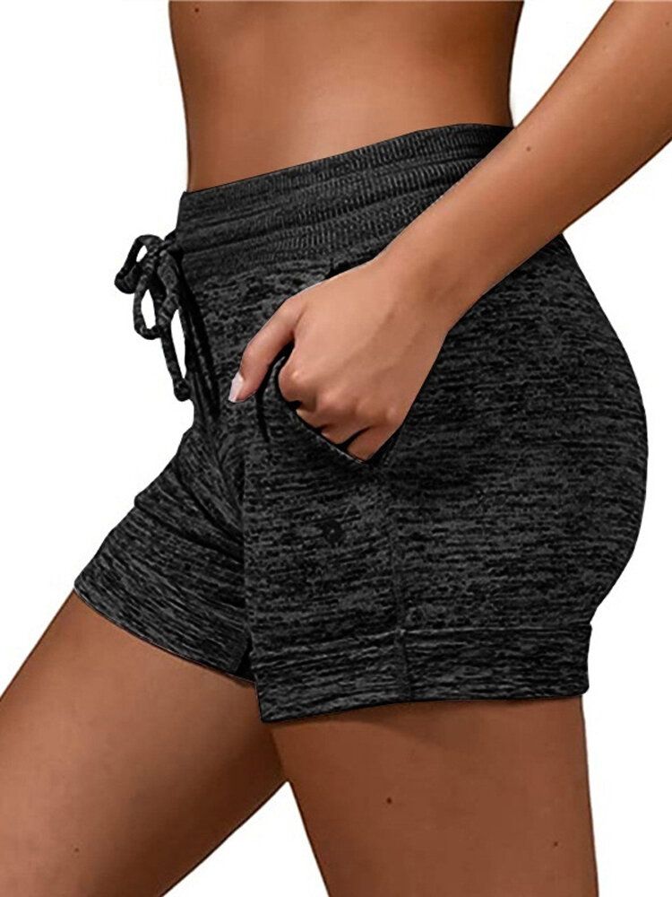 Frauen-beiläufige Elastische Taillen-radhose-sommer-sport-shorts