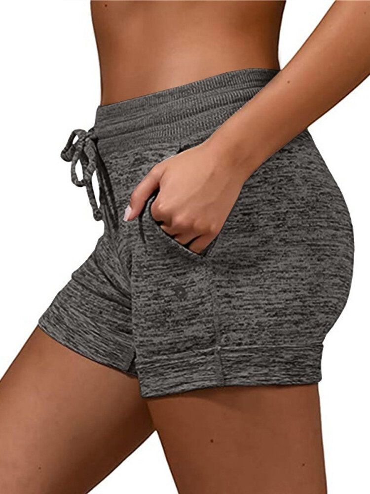 Frauen-beiläufige Elastische Taillen-radhose-sommer-sport-shorts