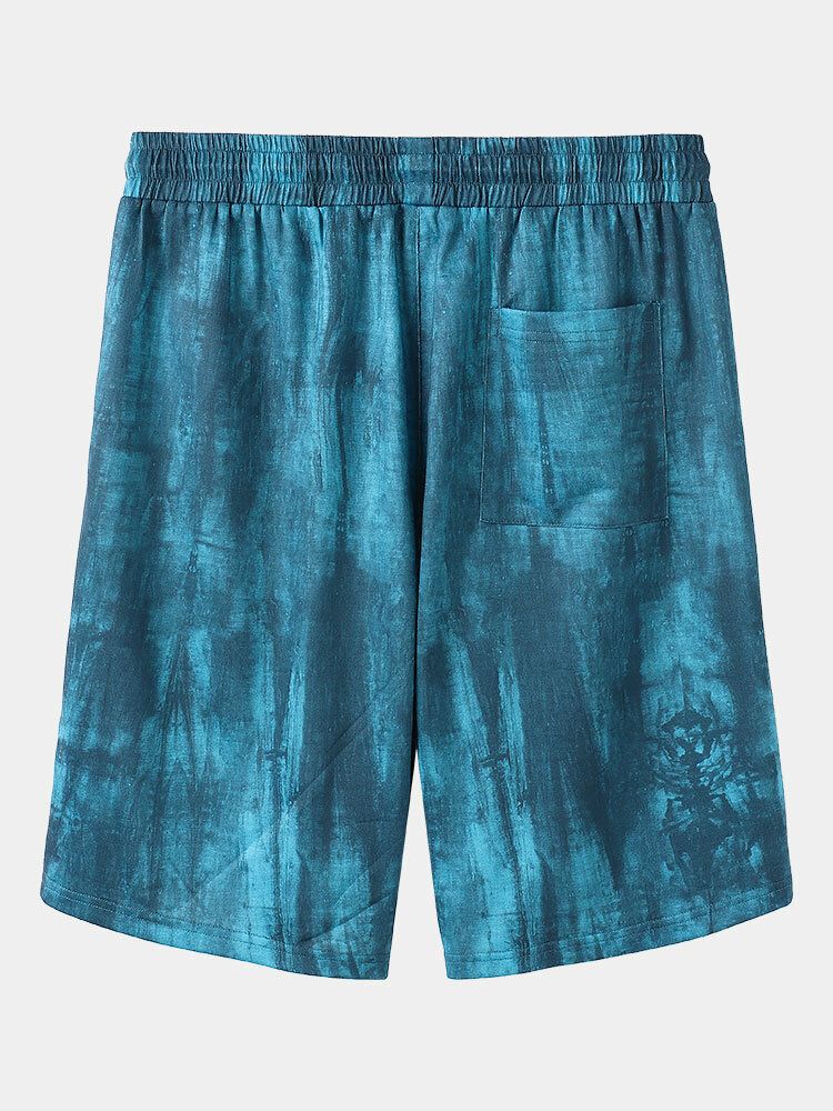 Herren-batik-shorts Mit Blumendruck Und Elastischem Bund