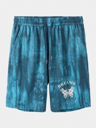 Herren-batik-shorts Mit Blumendruck Und Elastischem Bund