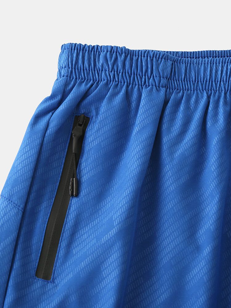 Herren Sport Qucik Drying Fahrrad Atmungsaktiv Elastische Taille Reißverschluss Lässige Shorts