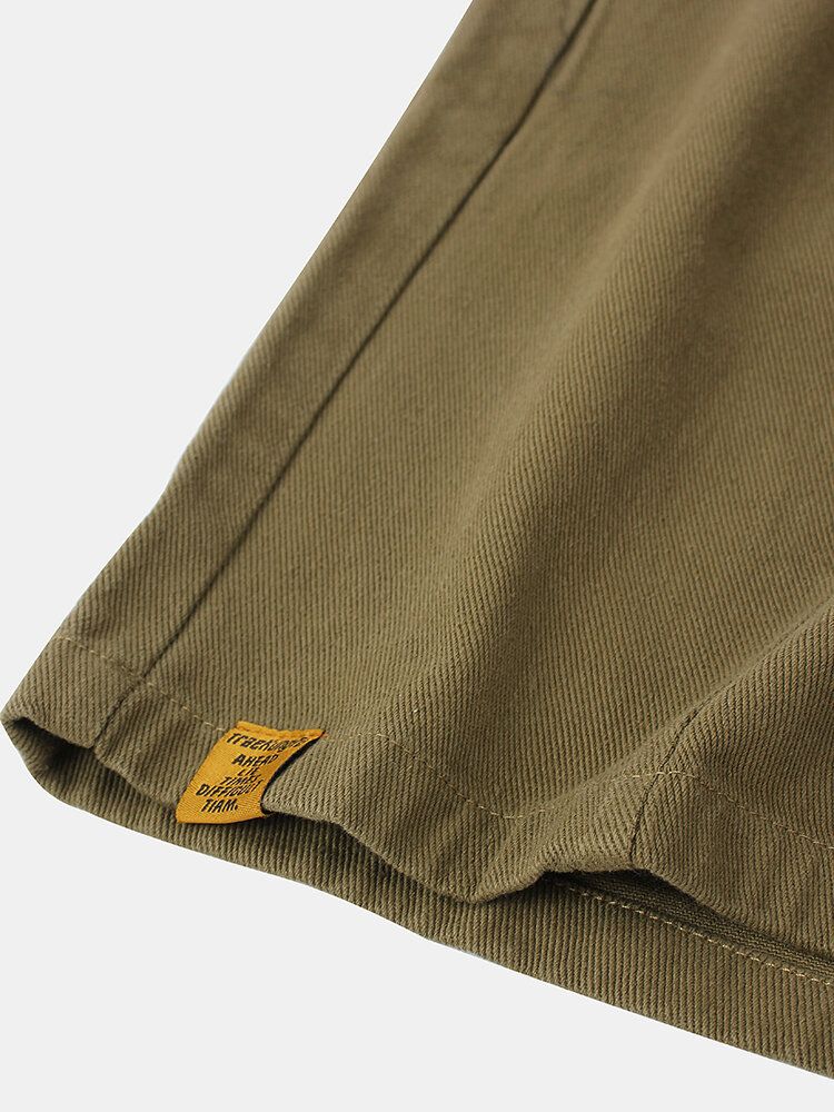 Lässige Cargo-shorts Aus Baumwolle Mit Mehreren Taschen Und Kordelzug Für Herren